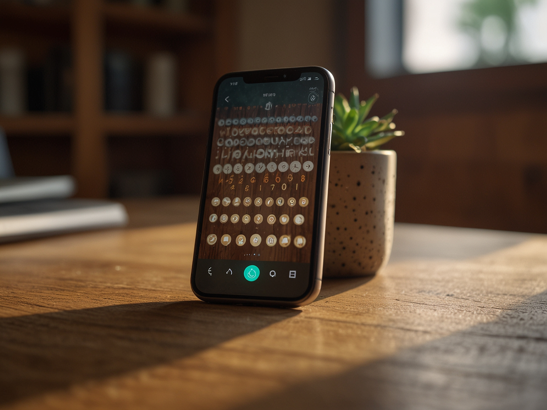 Mobile app on home screen of phone