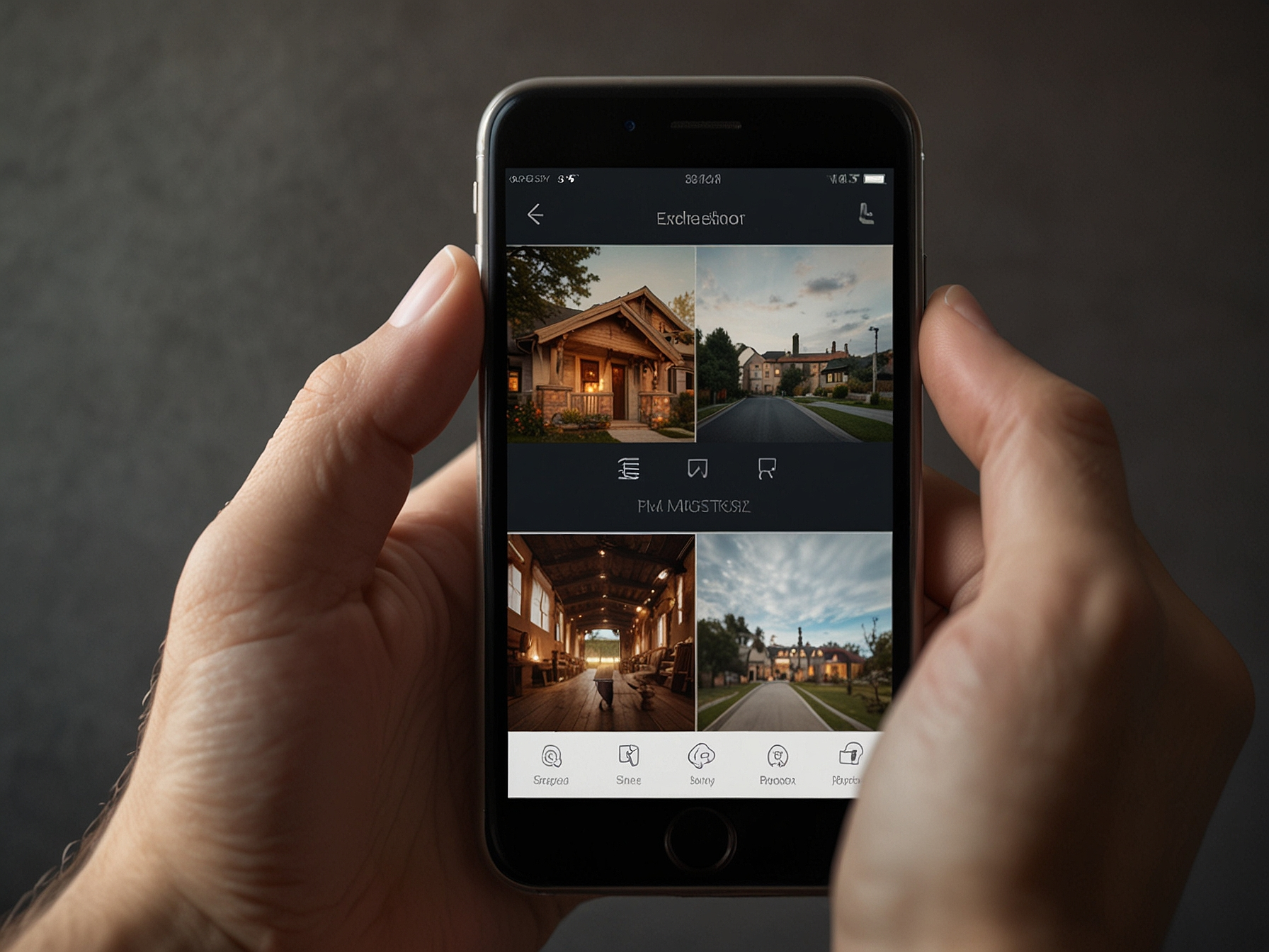User accessing account on mobile device